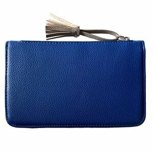 Chinese Laundry Wallet Slim 6.5x4.5 12 Credit Card Organizer Blue NEW Classic